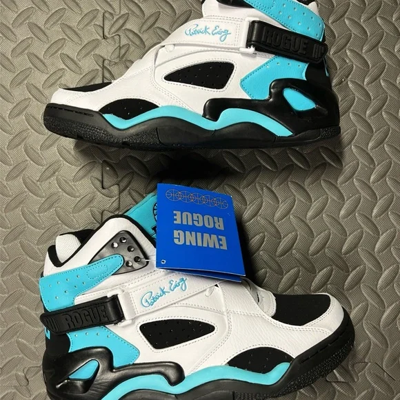 Ewing Athletics Rogue White Black Cyan Blue Patrick Ewing Basketball Sho… - Picture 10 of 13